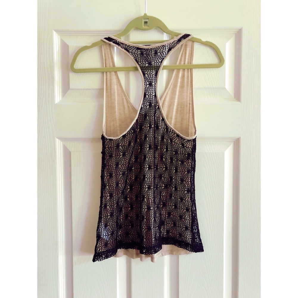 Crocheted back tank